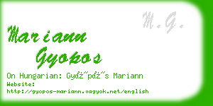 mariann gyopos business card
